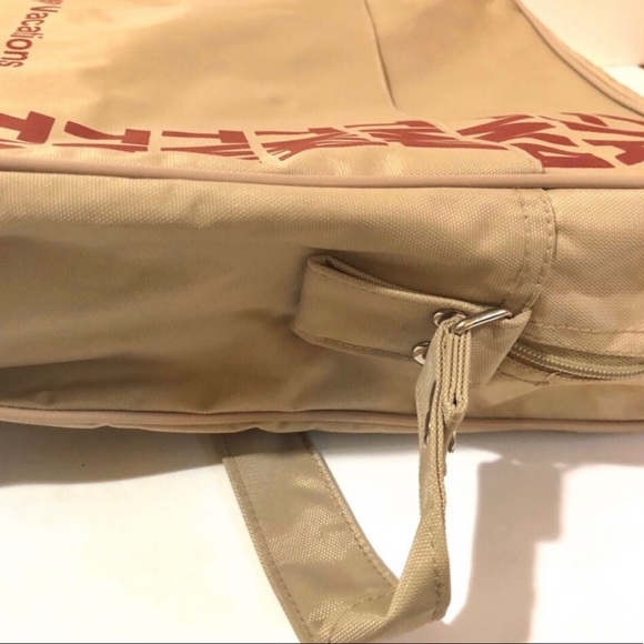 NEW ‘70s Authentic Vintage TWA Airlines Travel Bag Carry On Taupe Red Co… - Picture 10 of 12